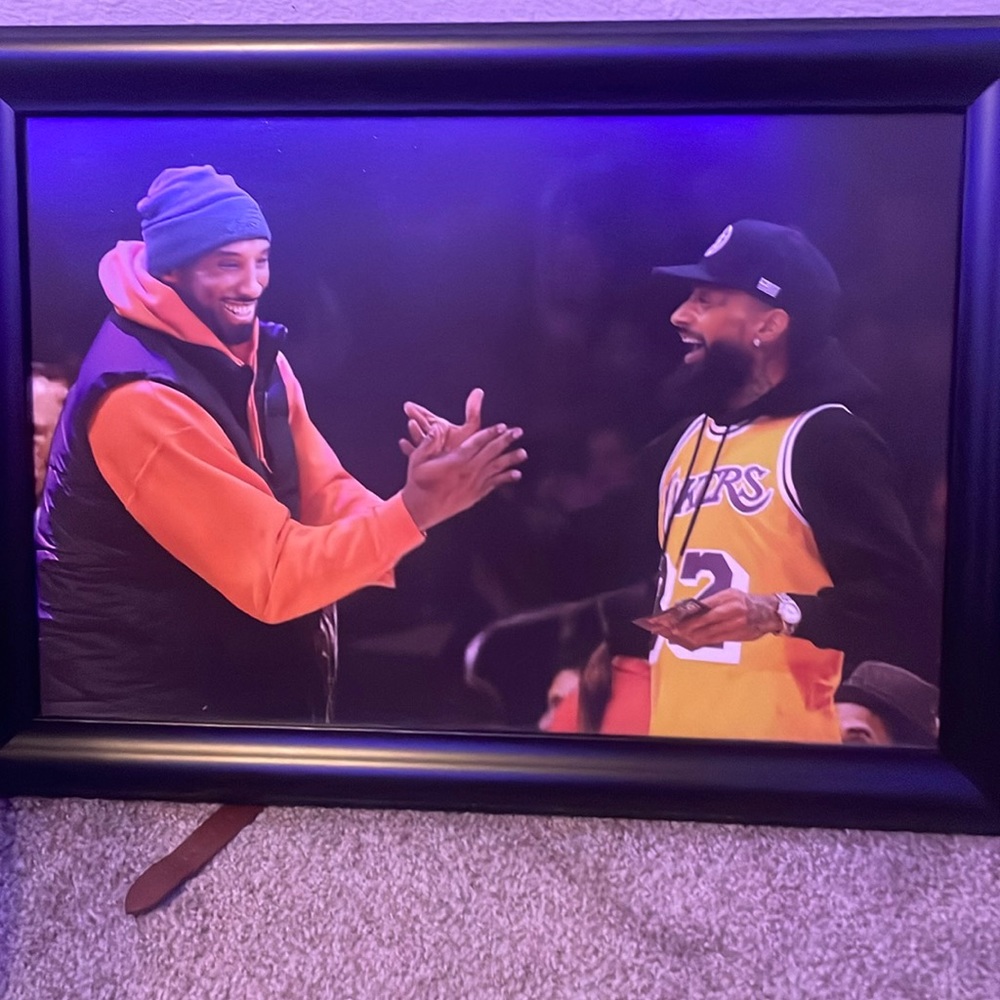 Framed Kobe x nipsey hustle poster